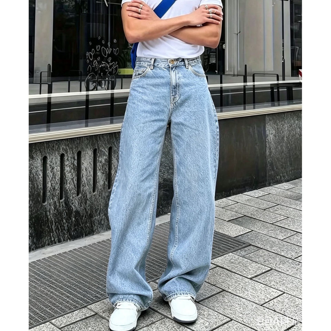 Damen Modische Weit Geschnittene Jeans Shop Nory