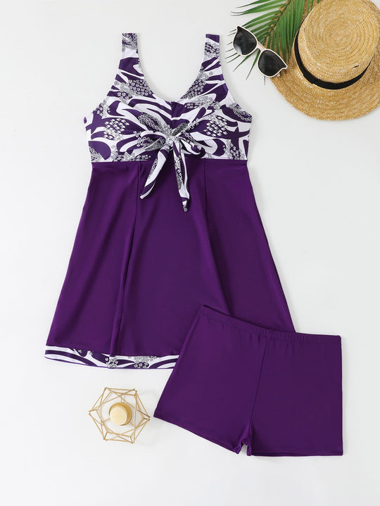 Damen Schwimmkleid mit Short-Integration