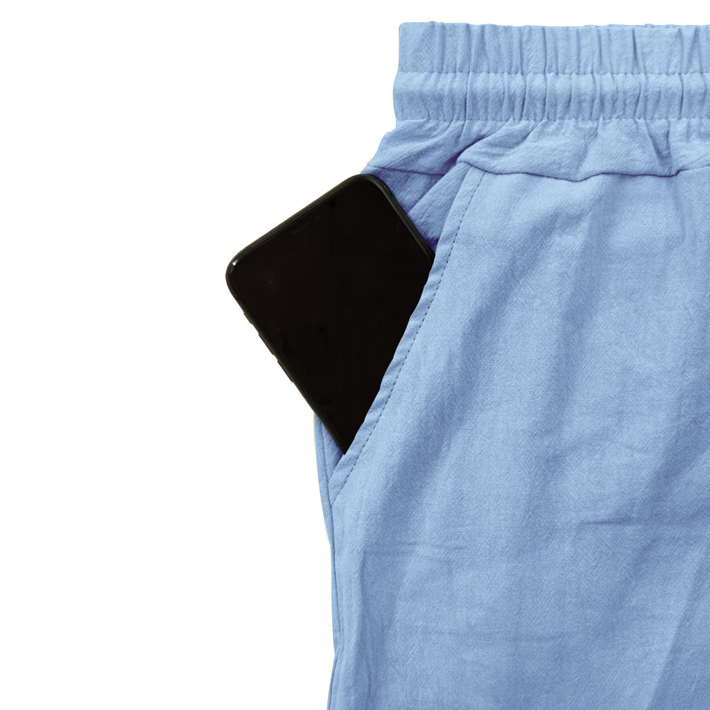 Herren nan lockere Cargo-Freizeithose mit elastischem Tunnelzugbund und mehreren Taschen Shop Nory