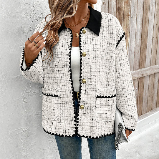 Damen Modische Tweedjacke Shop Nory