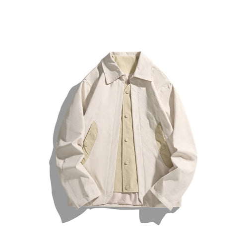 Herren Legere Worker‑Jacke im Boxy‑Cut mit verdeckter Druckknopfleiste und schrägen Eingrifftaschen Shop Nory