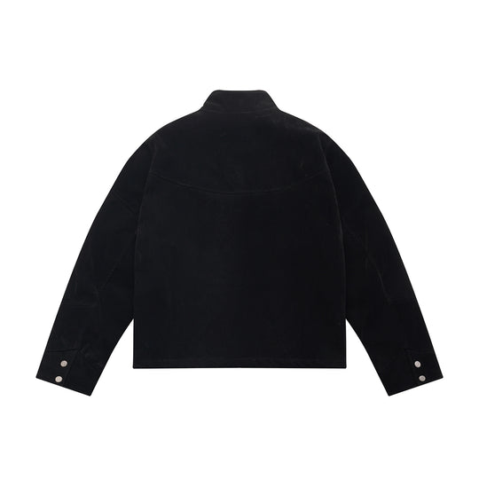 Herren Kurzblouson aus Velours‑Suede mit hohem Kragen und ergonomischer Nahtführung Shop Nory