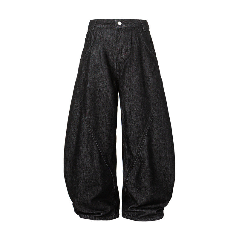 Damen Weite Harem-Denimhose mit hoher Taille und ballonförmigem Bein Shop Nory