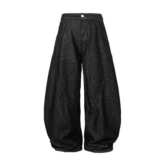 Damen Weite Harem-Denimhose mit hoher Taille und ballonförmigem Bein Shop Nory