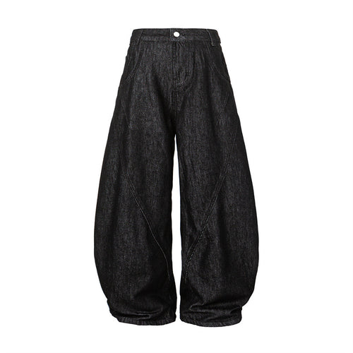 Damen Weite Harem-Denimhose mit hoher Taille und ballonförmigem Bein Shop Nory