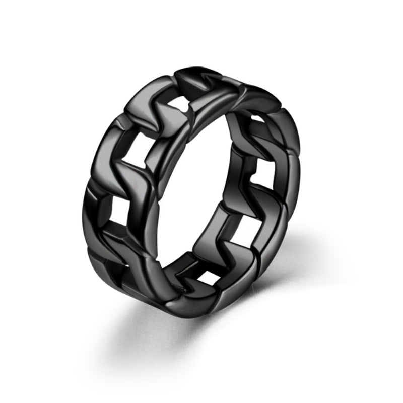 Damen Designerring mit innovativem Kettenmuster Shop Nory