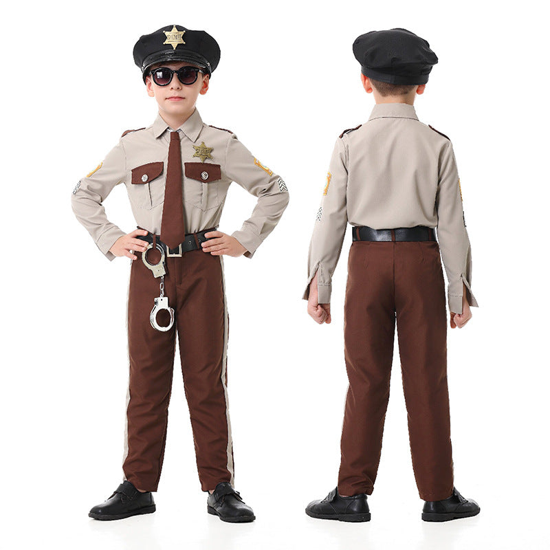 Herren Polizei Kostüm mit dekorativem Uniform und Zubehör Shop Nory