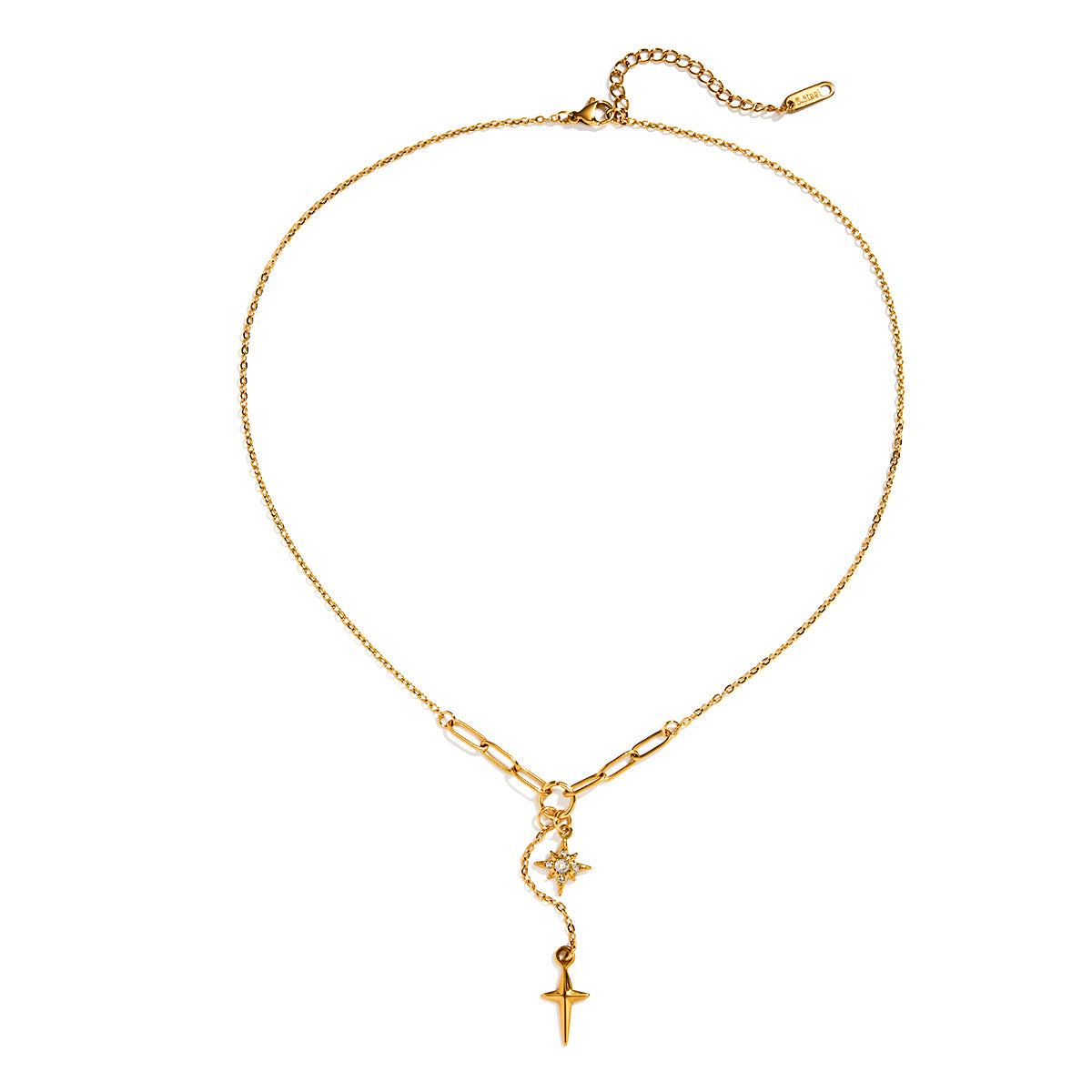 Damen Halskette mit modernem Kettendesign aus hypoallergenem Edelstahl Shop Nory