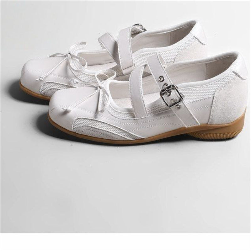 Damen Bequeme Mary-Jane-Ballerinas mit verstellbarem Schnallenriemen und rutschfester Gummisohle Shop Nory