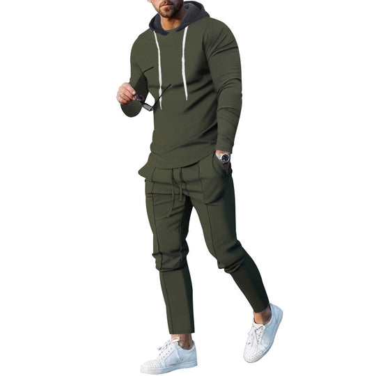 Herren nan zweiteiliges Kapuzen-Lounge-Set mit schmal geschnittenem Kapuzenpullover und tapered Jogginghose Shop Nory