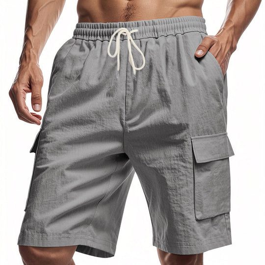 Herren Cargo-Shorts mit mehreren praktischen Taschen und elastischem Bund