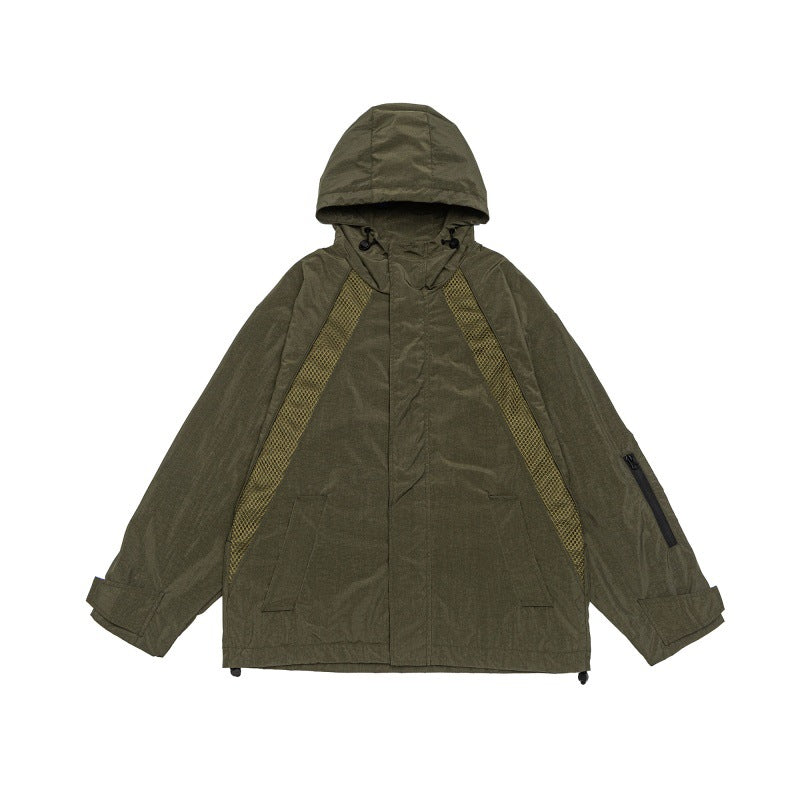 Unisex Oversize Utility-Parka mit Kapuze, Mesh‑Einsätzen und verdeckter Frontblende Shop Nory