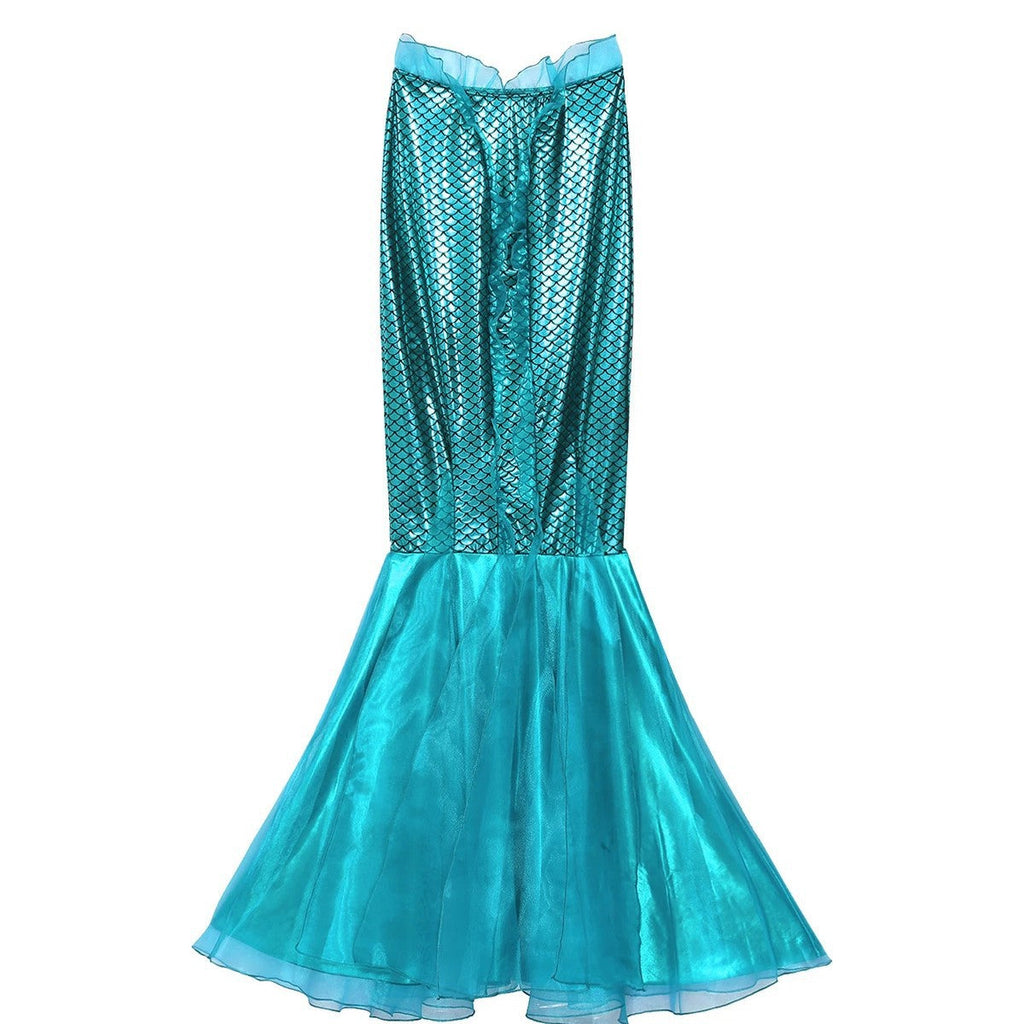 Damen Meerjungfrau-Kleid mit schimmerndem Oberteil und voluminösem Tüllrock Shopnory