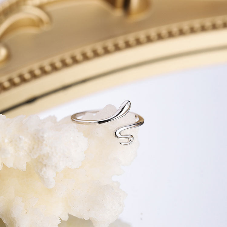 Damen Offener Ring mit geschwungenem Designelement Shop Nory