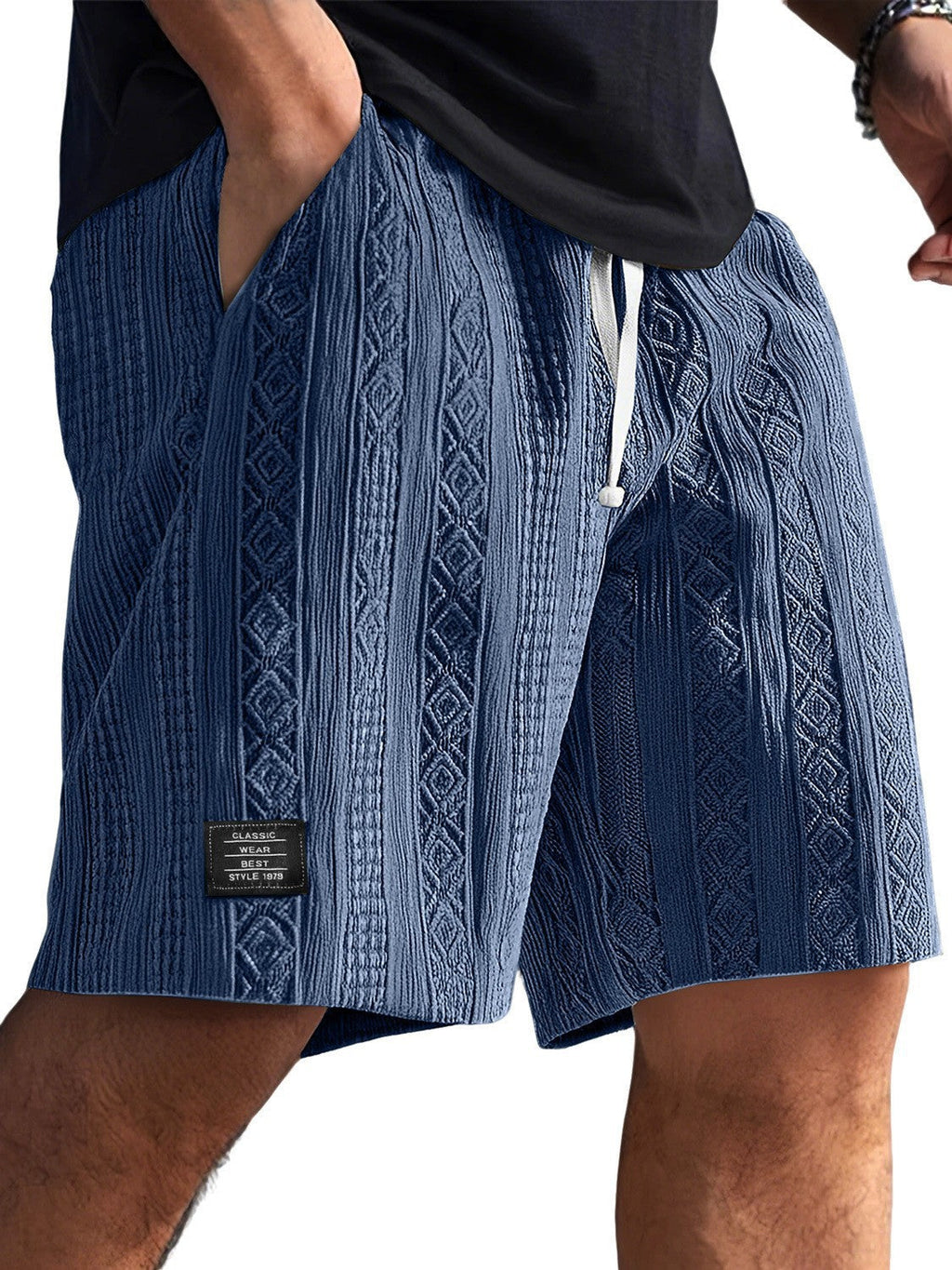 Herren Stilvolle Freizeithosen im lässigen Strickdesign