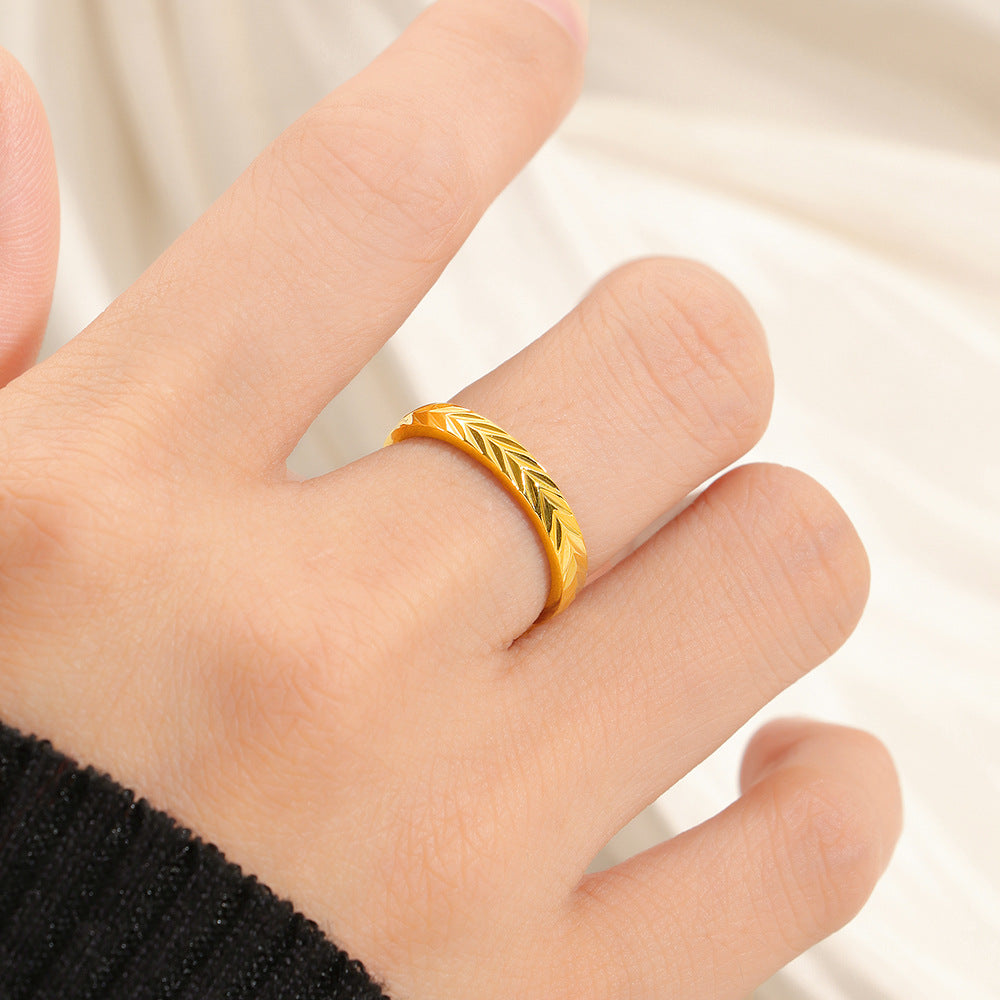 Damen eleganter Ring mit geflochtenem Design Shop Nory