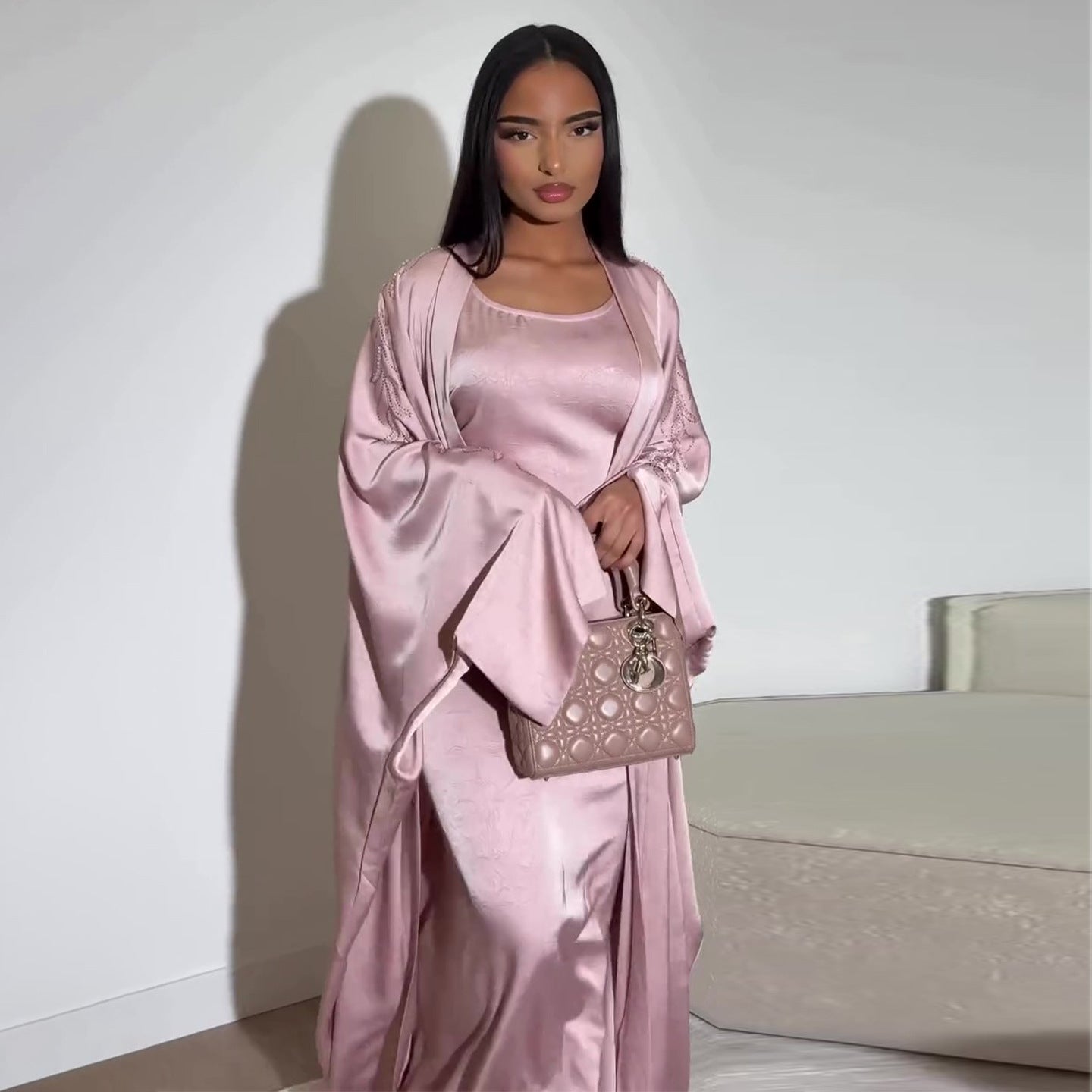 Damen elegante Maxikleid mit weitem Schnitt Shopnory