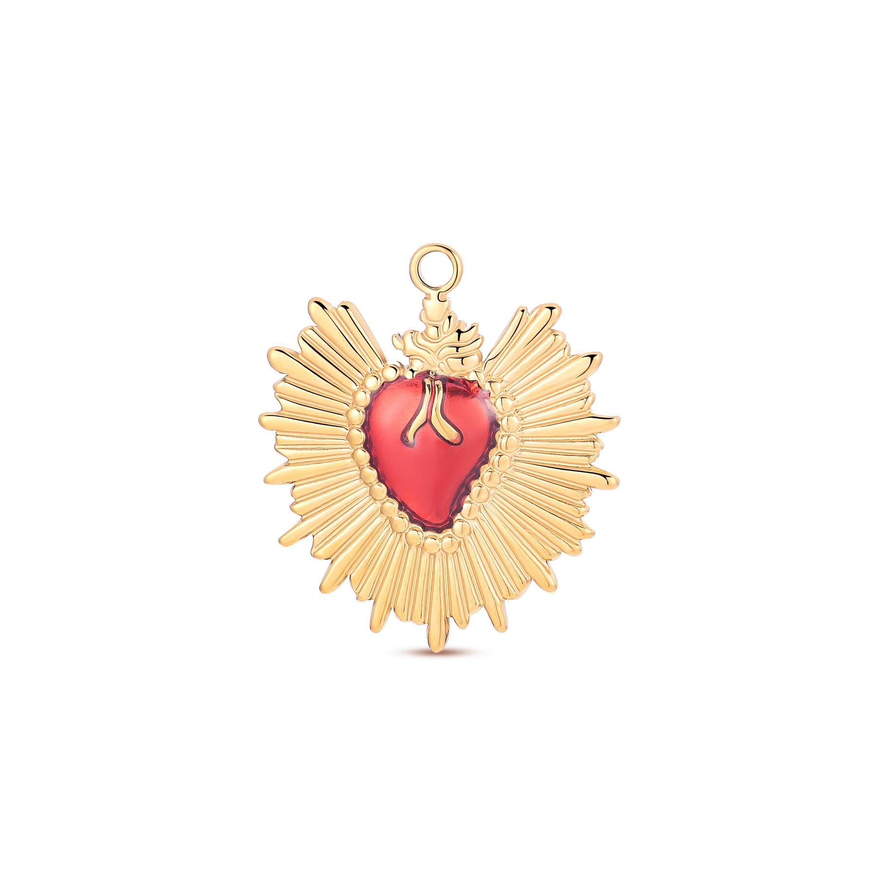 Damen Geschenk Anhänger in Herzform mit strahlendem Goldrahmen Shop Nory