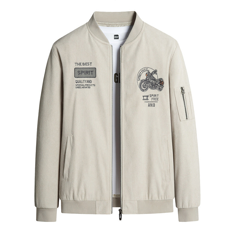 Herren Modische Bomberjacke mit stylischem Motorrad-Design Shop Nory