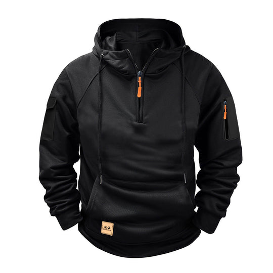 Herren sportlicher Kapuzenpullover mit praktischem Reißverschluss