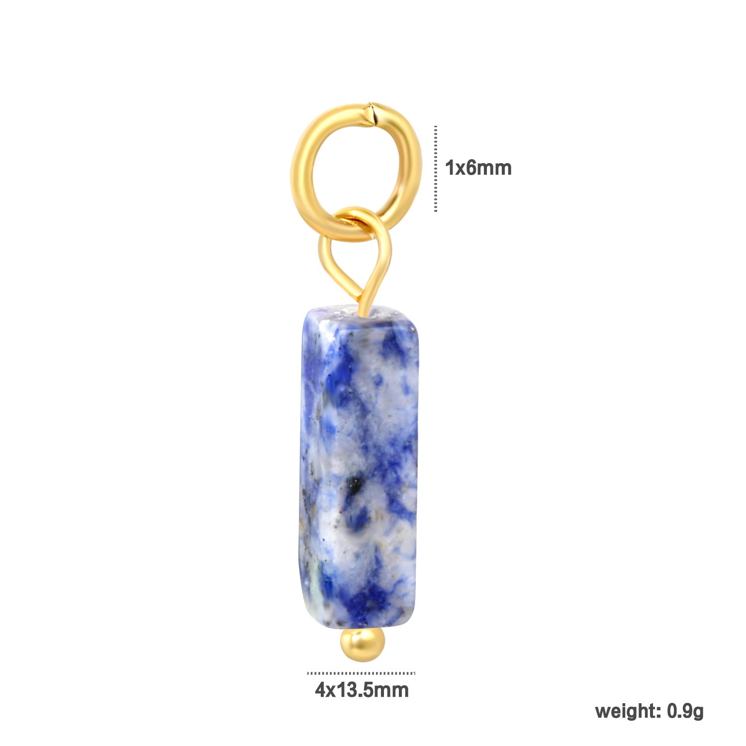 Damen Anhänger mit natürlichem Stein und goldenem Akzent Shop Nory