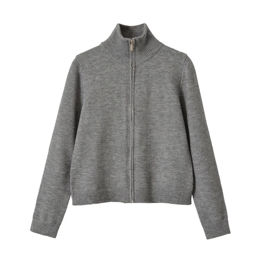 Damen Feinstrick-Zipcardigan mit hohem Stehkragen Shop Nory