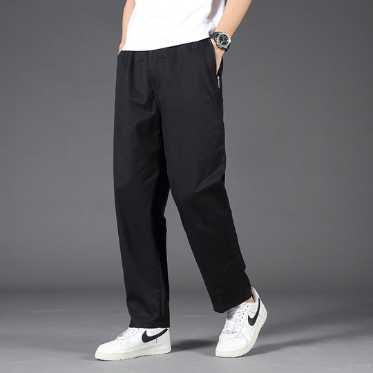 Herren Leichte Relaxed-Fit Chinohose mit elastischem Bund & geradem Bein Shop Nory