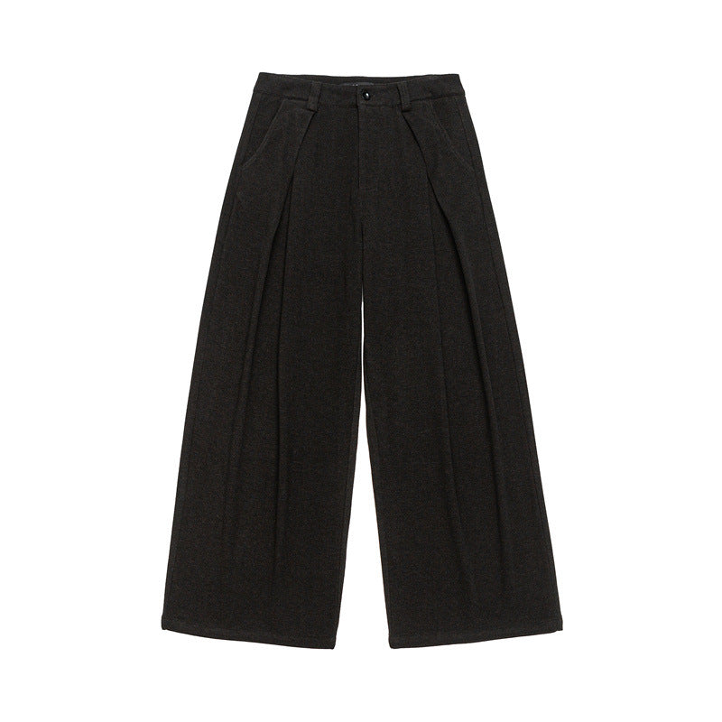 Damen Weite Culotte-Hose mit Bundfalten und hoher Taille Shop Nory