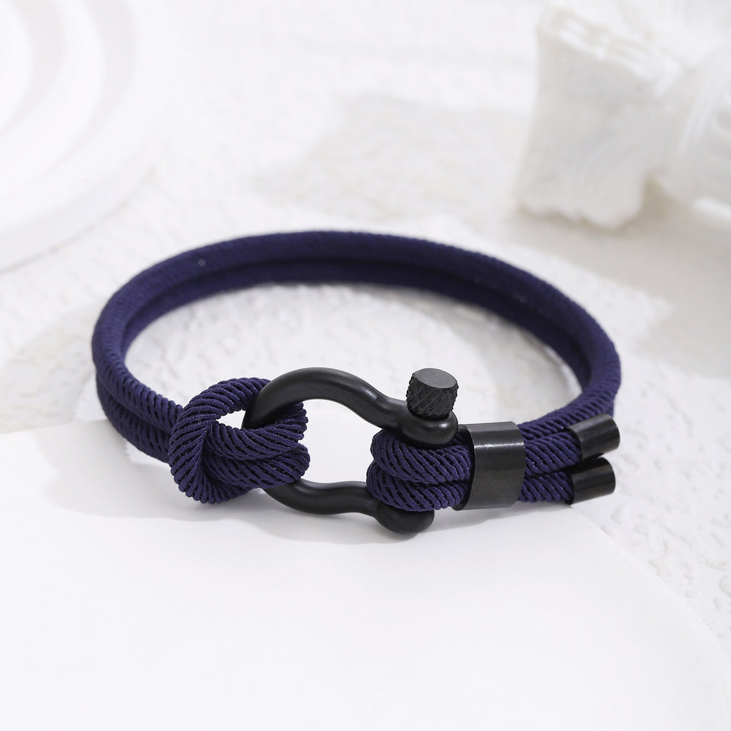 Herrenarmband aus geflochtenem Paracord mit stylischem Metallverschluss Shop Nory