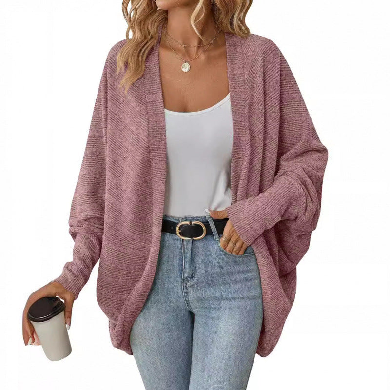 Damen lässige Strickjacke mit oversized Schnitt und lässigen Ärmeln