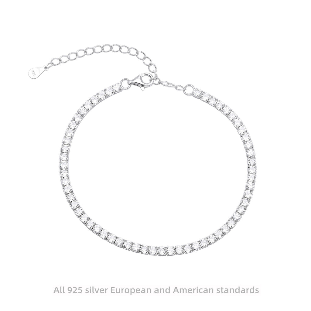 Damen Armband mit funkelnden Zirkonsteinen und edlem 925 Sterling Silber Shop Nory