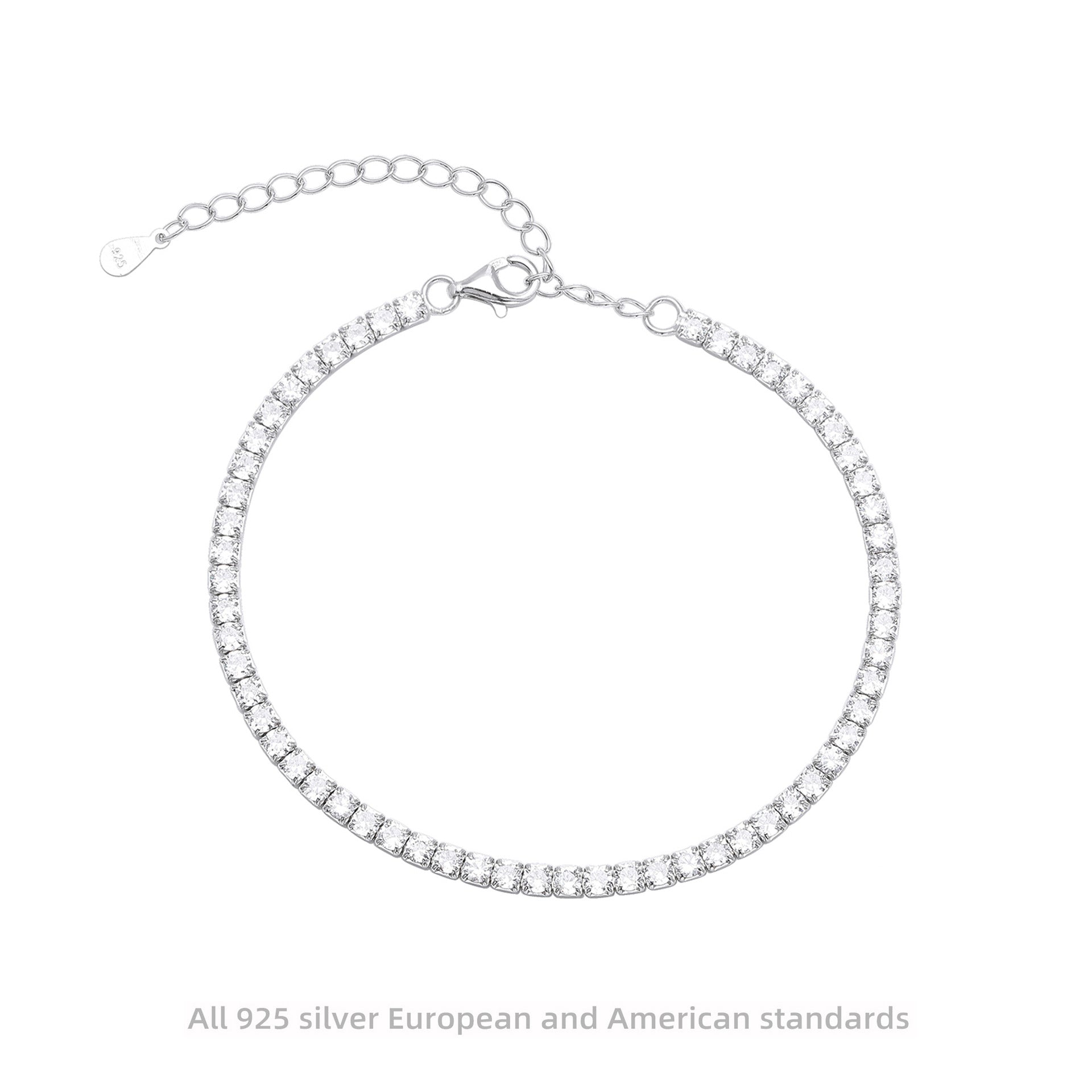 Damen Armband mit funkelnden Zirkonsteinen und edlem 925 Sterling Silber Shop Nory