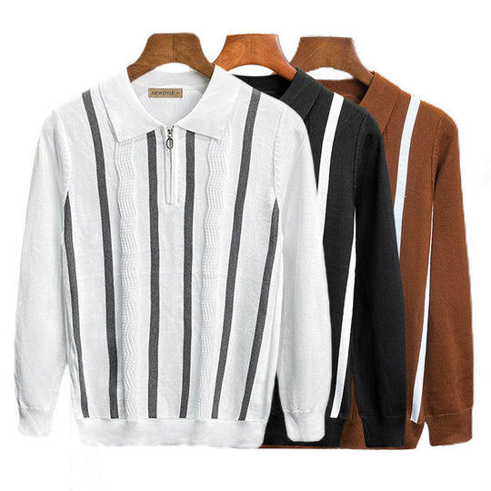 Herren trendiges Langarm-Polo Shop Nory