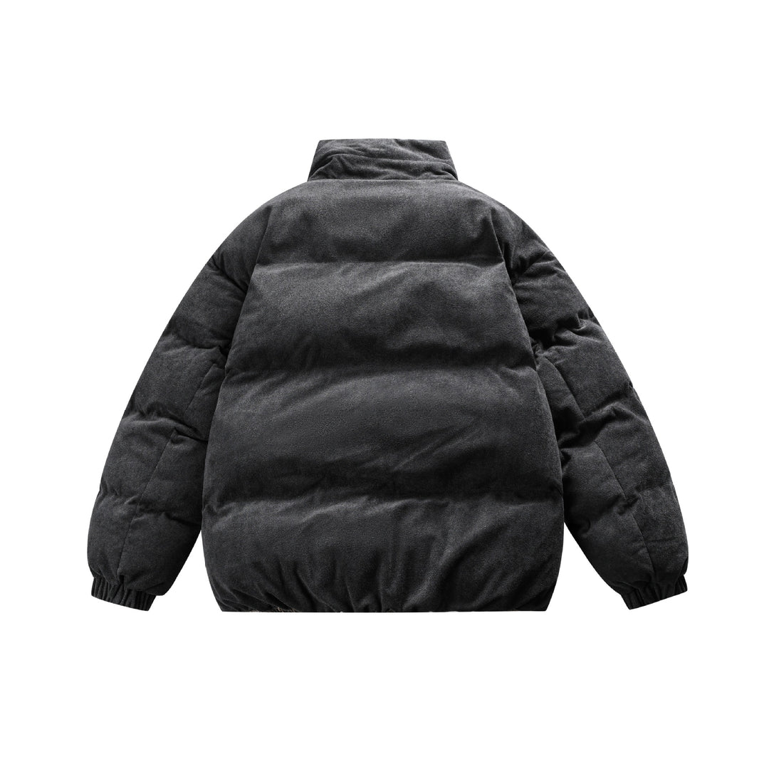 Unisex Boxy wattierte Kurzjacke mit hohem Funnelkragen und Teddy‑Fleece‑Optik Shop Nory