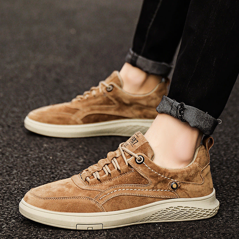 Herren Sneakers mit weichem Wildleder und atmungsaktiven Einsätzen Shopnory