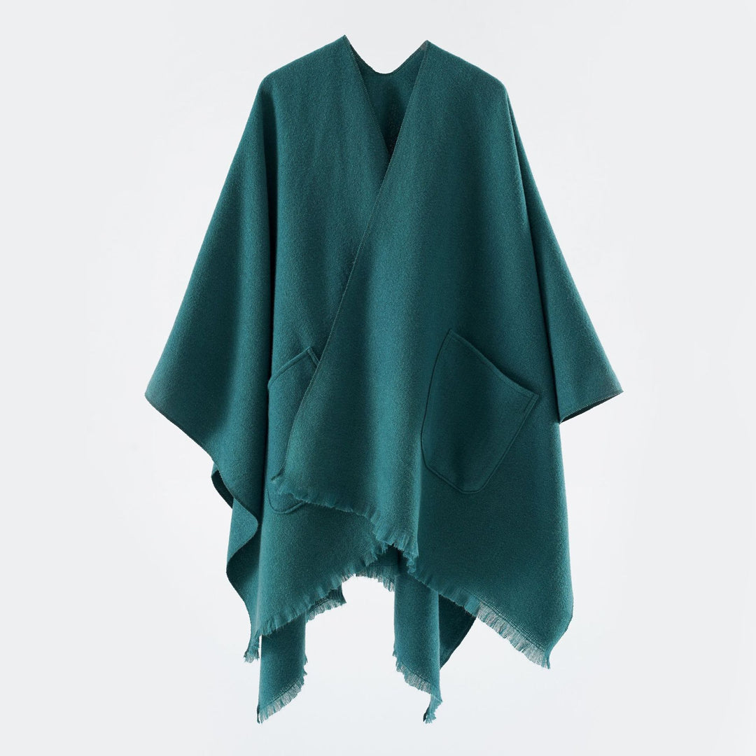Damen Oversize-Capeponcho aus Wollmix mit Kapuze und Eingrifftaschen Shop Nory