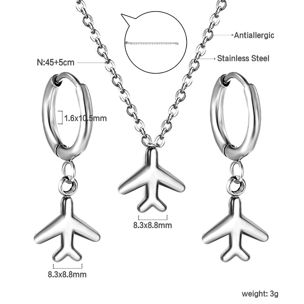 Damen Schmuckset mit Flugzeug-Anhängern Shop Nory