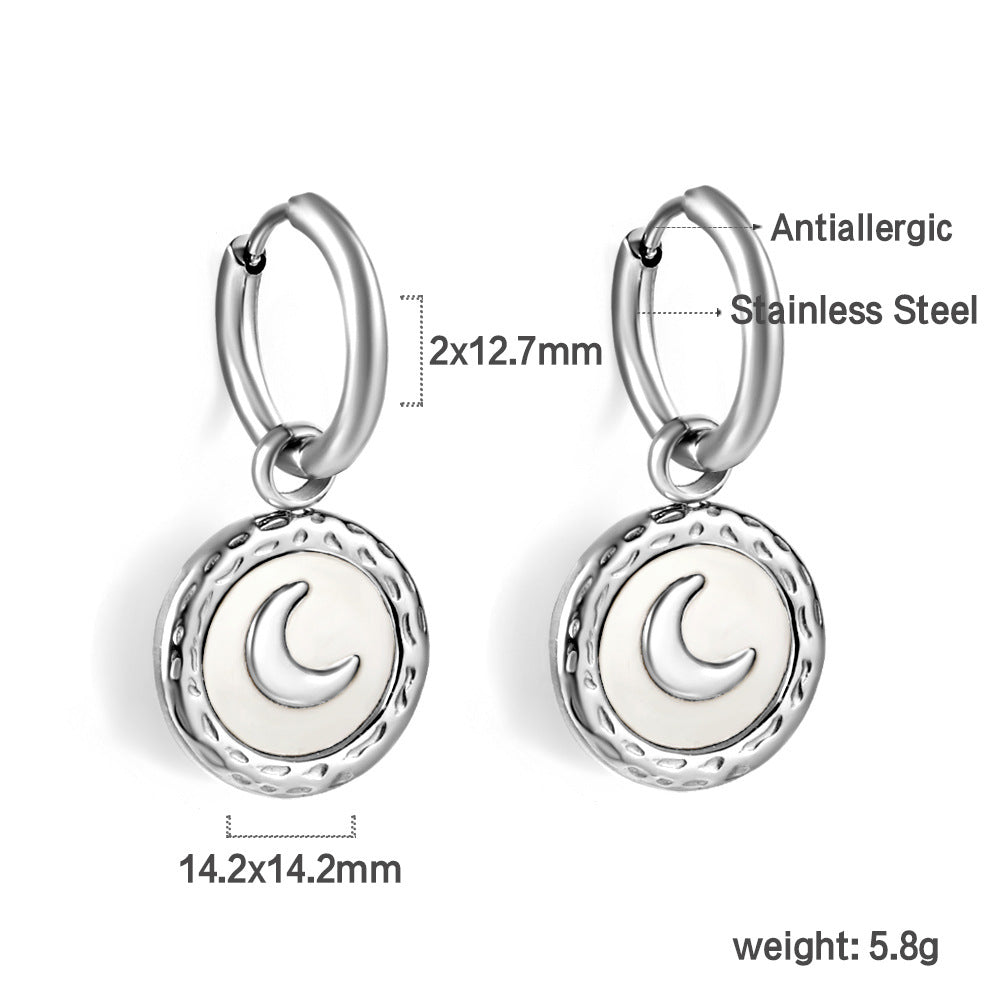 Damen elegante Halskette mit funkelndem Anhänger aus Edelstahl und goldplattierter Kette Shop Nory