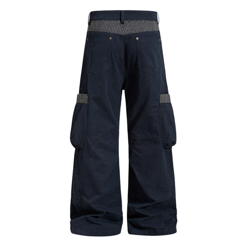 Damen Weite High‑Waist Cargo‑Culotte mit großen Beuteltaschen und Karobündchen Shop Nory