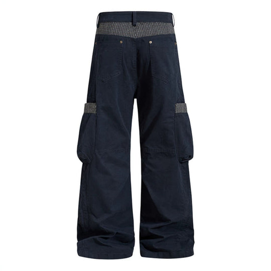 Damen Weite High‑Waist Cargo‑Culotte mit großen Beuteltaschen und Karobündchen Shop Nory