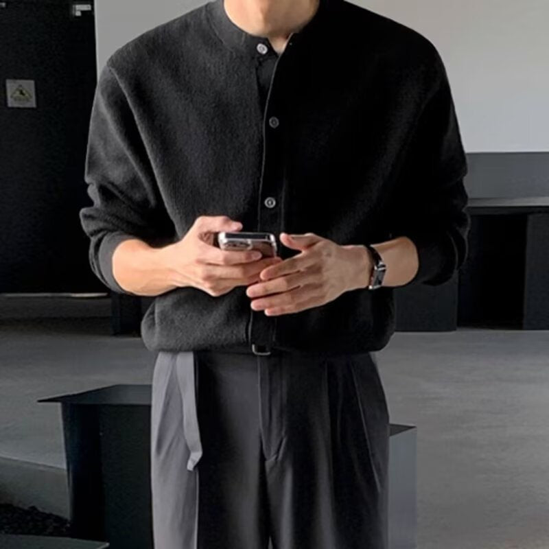 Herren Modischer Cardigan mit Knopfleiste Shop Nory