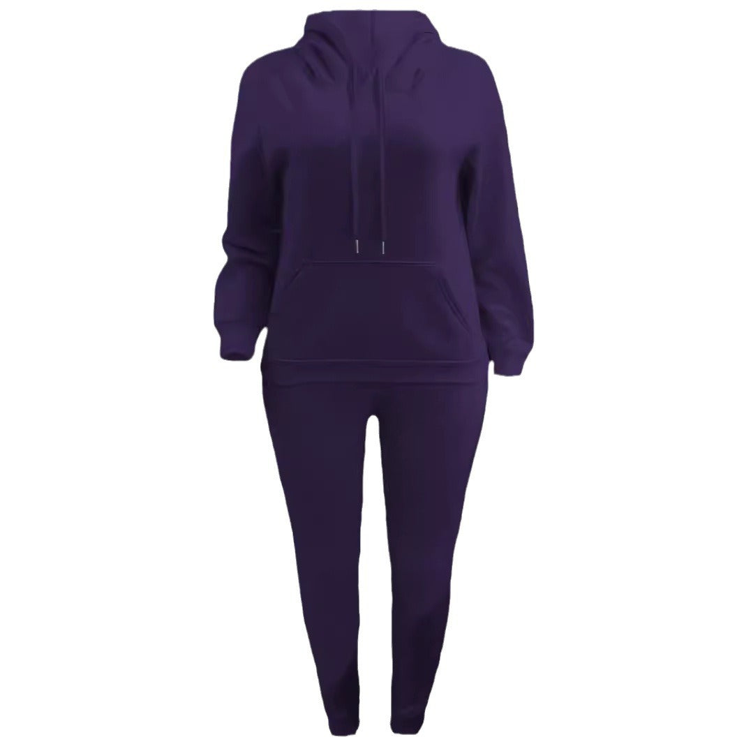 Damen nan kuscheliges Hoodie‑und Jogginghose Set mit hohem Kragen, Kängurutasche und tailliertem Bund Shop Nory