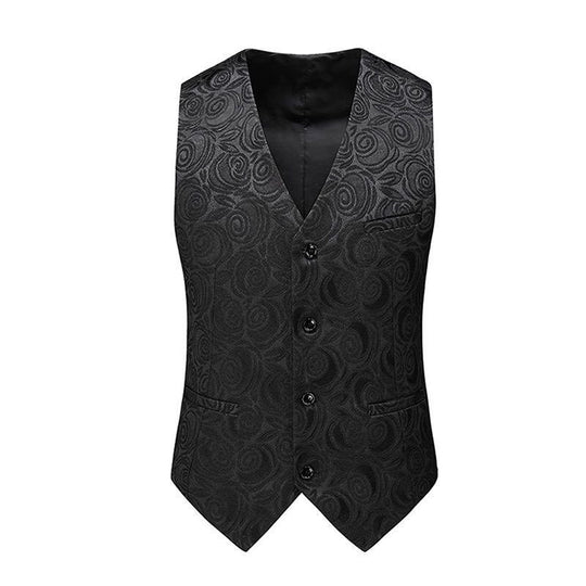 Herren Jacquardweste mit ornamentaler Struktur, spitz zulaufendem Saum und satinierter Rückseite Shop Nory