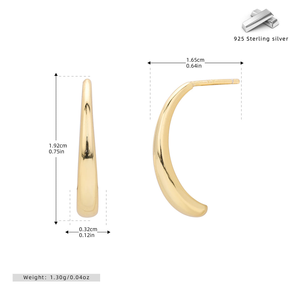 Damen Ohrhängerde mit elegantem geschwungenen Design Shop Nory