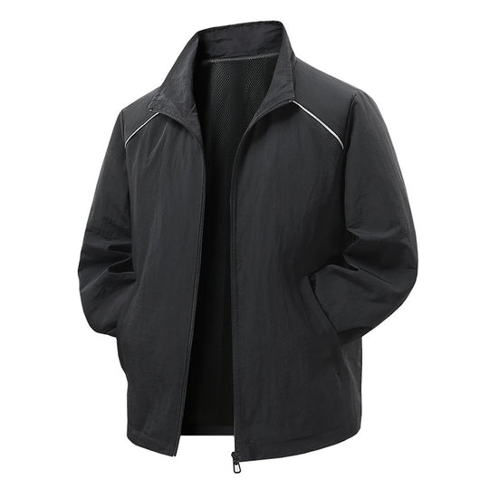 Herren Leichte Wind- und Regenjacke mit Mesh-Innenfutter und reflektierenden Schulterpaspeln Shop Nory