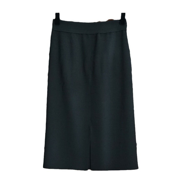 Damen Eleganter Maxirock mit vorderer Schlitzdetail Shop Nory