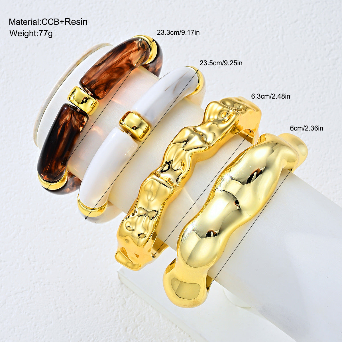 Damen Armreifen-Set mit eleganten strukturierten Designs Shop Nory
