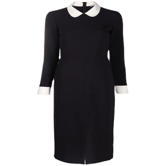 Damen Midikleid mit Peter-Pan-Kragen, tailliertem Schnitt und langen Ärmeln Shop Nory
