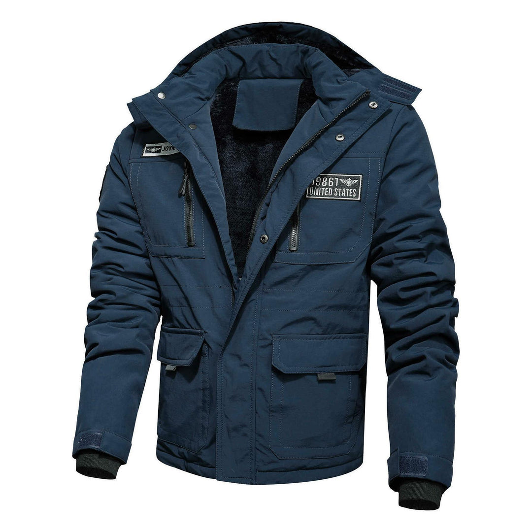 Herren Thermo-Fieldjacke mit Teddyfleece-Innenfutter, Utility-Taschen und winddichter Front Shop Nory