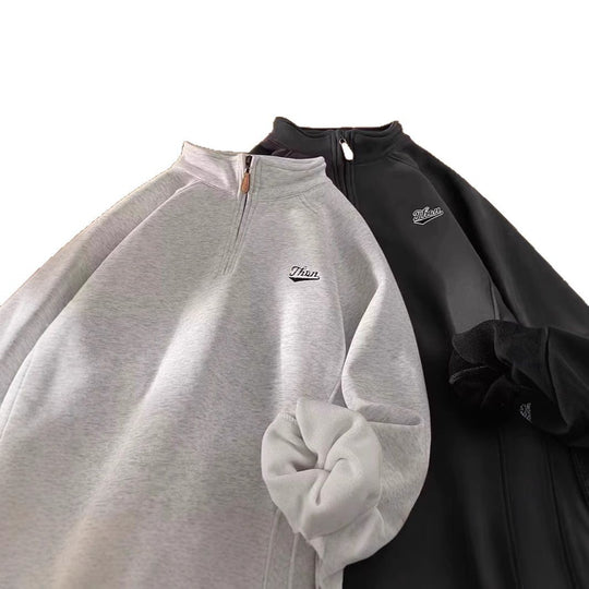 Damen Urbaner Fleece-Pullover mit Stehkragen Shop Nory